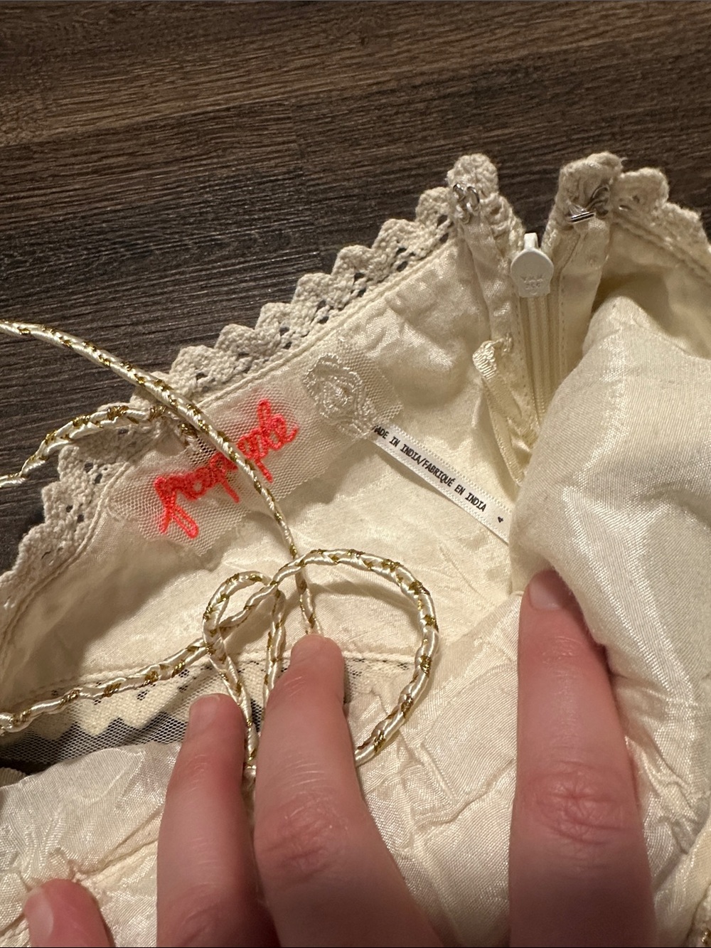 EUC FREE PEOPLE STUDDED LACE PARTY DRESS - Picture 5 of 6